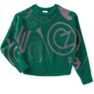 Wicked: For Good Girls Graphic Eyelash Knit Glitter Sweater,